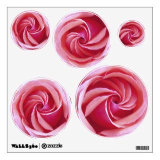 Pastel Pink Spiral Roses F566 Wall Stickers