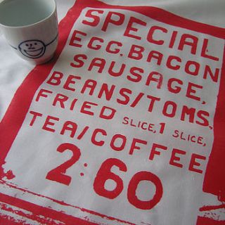 full english breakfast tea towel by mr.ps