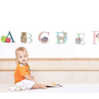 alphabet fabric wall stickers by littleprints