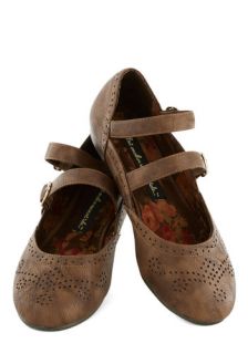 All Over Amherst Flat in Brown  Mod Retro Vintage Flats