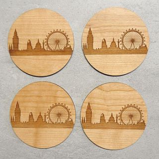set of four london skyline coasters by maria allen boutique