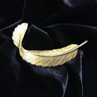 vintage large leaf brooch by iamia