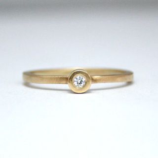 recycled gold moissanite engagement ring by victoria jarman