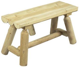 Cedarlooks 030020A Log Straight Bench, 3 Feet, 2 Benches per package  Outdoor Benches  Patio, Lawn & Garden