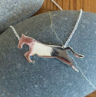 silver horse necklace by anne reeves jewellery