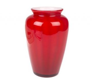 Fenton Art Glass 100tAnniversary Plated Amberina Vase —
