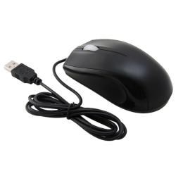 BasAcc Black USB 2.0 Ergonomic Optical Scroll Wheel Mouse BasAcc Keyboard/Mice Sets