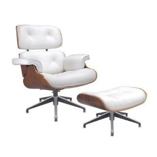 Kennedy Upholstered Lounge Chair and Ottoman     Armchairs