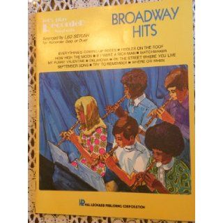 Let's Play Recorder Songbooks Broadway Hits Leo Sevush Books