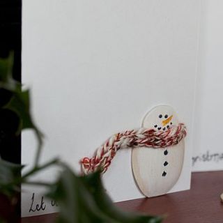 handmade wooden cutlery christmas card by furniture magpies