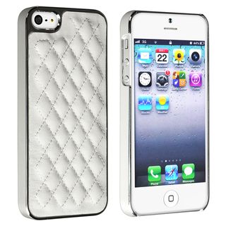 BasAcc White Leather/ Silver Side Snap on Case for Apple iPhone 5 BasAcc Cases & Holders