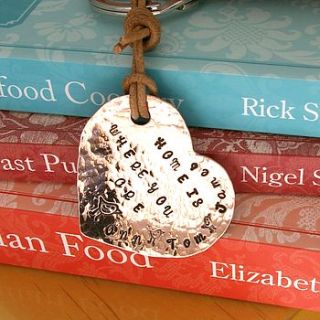 personalised secret message heart keyring by the english shipmate