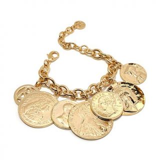 Ben Amun "Gypsy Rhapsody" Goldtone Coin Design Dangle Bracelet
