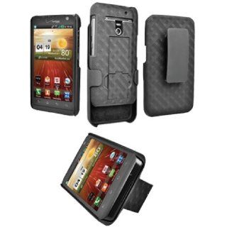 LG LGVS910HOC Revolution Shell Holster Combo   1 Pack   Retail Packaging   Black Cell Phones & Accessories