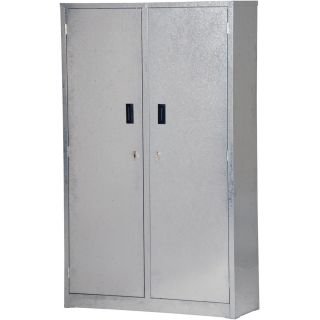 Vestil Galvanized Storage Cabinet — 44in.W x 15in.D x 72in.H, 10 Shelves, Model# GCAB-4415-72  Storage Cabinets