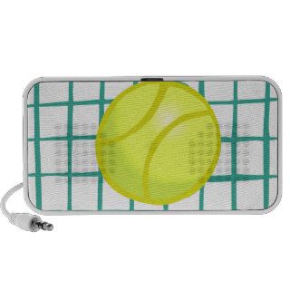 tennis ball and net simple graphic travel speaker