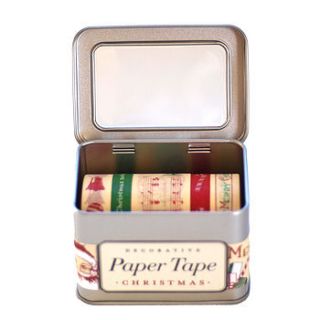 tin of christmas wrapping tape by drift living