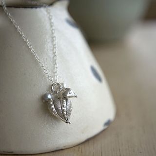 funky silver heart necklace by samphire jewellery