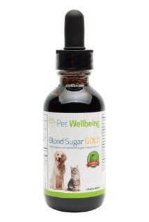 Pet Wellbeing   Blood Sugar Gold   Cat Diabetes Support   A Natural, Herbal Supplement to Help Support Your Cat's Blood Sugar Level   2 oz (59ml) Liquid Bottle  Pet Supplements And Vitamins 