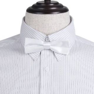 Doublju Mens Casual Various Color Solid Fashion Bow Tie WHITE NONE (LLM01) at  Mens Clothing store