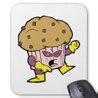 Muffin Man Super Hero / Superhero Junk Snack Food Mouse Pad
