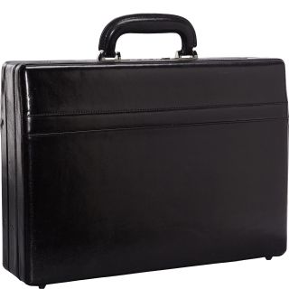 Mancini Leather Goods Deluxe Italian Leather Expandable Attaché Case