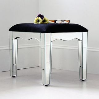 mirrored dressing table stool by out there interiors