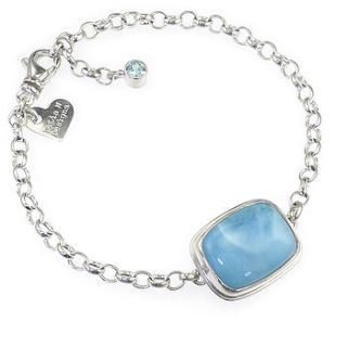larimar bracelet in sterling silver by lilia nash jewellery