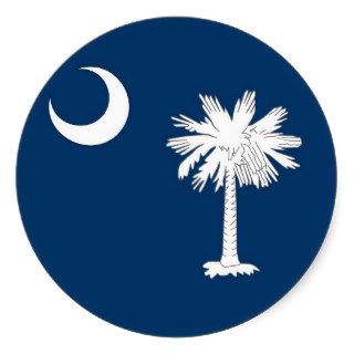 Sticker with Flag of South Carolina