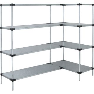Quantum Solid Shelf Unit System — 63in.H Unit with 4 36in.W x 18in.D Shelves, Model# WR63-1836SG  Solid Shelving Starter Kits
