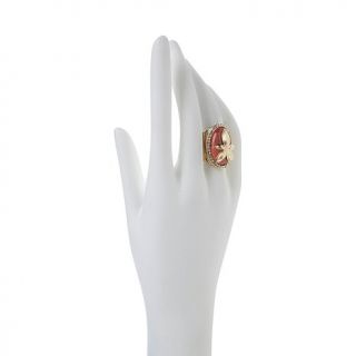 PL by Padma Lakshmi "Star Anise" Simulated Coral Goldtone Ring