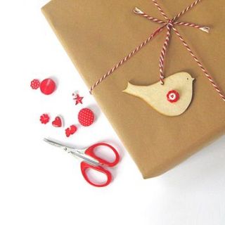 personalised wooden robin christmas gift tags by sweet dimple