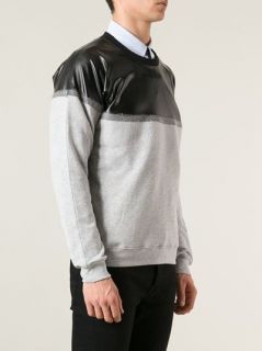 Msgm Contrast Panel Sweatshirt   Bonvicini