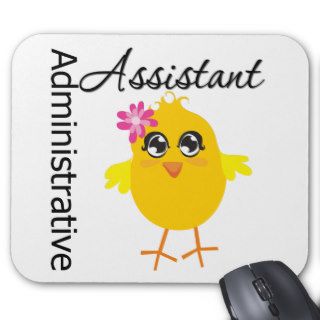 Cute Career Chick Administrative Assistant Mousepads
