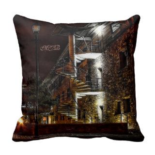 Shepherd's Wharf Courtyard, Barbican, Plymouth Throw Pillow