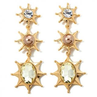 Hutton Wilkinson Statement Jewelry Starburst Design Drop Earrings