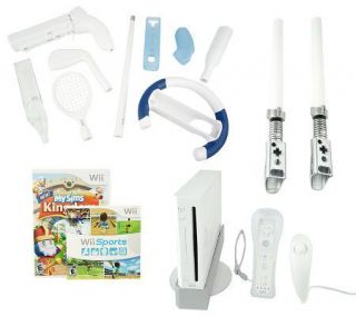 Nintendo Wii Gaming System w/ Access. Wii Sports & My Sims Kingdom —