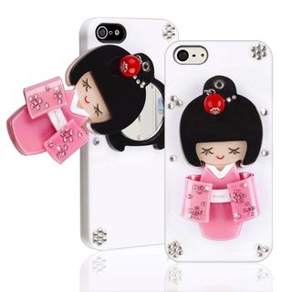 BasAcc White Kimono Girl Mirror Snap on Case for Apple iPhone 5 BasAcc Cases & Holders