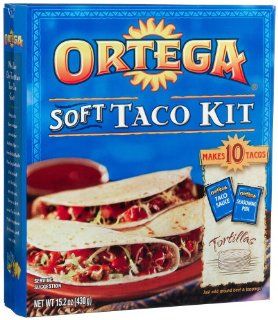 Ortega Soft Taco Dinner Kit (Makes 10 Tacos), 15.2 Ounce Boxes (Pack of 12)  Mexican Food  Grocery & Gourmet Food