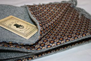 flannel grey cashmere scarf with silk reverse by sir plus