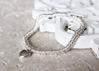 heart locket links bracelet by lily & joan