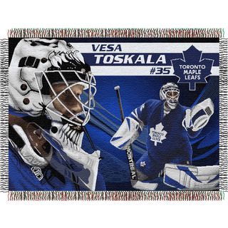 NHL Toronto Maple Leafs Vesa Toskala Woven Tapestry Throw Throws