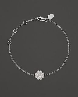 Meira T Pav Diamond 14k White Gold Four Leaf Clover Bracelet, 0.17 ct. t.w.'s