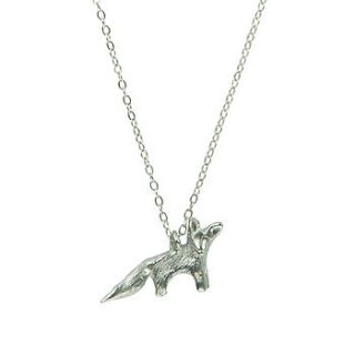 sterling silver why hello mr fox necklace by chupi