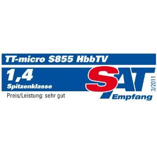 TT micro S855 HbbTV HDTV Satelliten Receiver (HD+, CI+/CI Schacht, Kartenleser, HDMI, PVR Ready, USB 2.0, inkl. HD+ Karte fr 1 Jahr) Heimkino, TV & Video