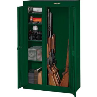 Stack-On 10-Gun Convertible Double Door Security Cabinet — Green, Key Lock, Model# GCDG-924-DS  Safes