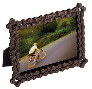 rectangular bike chain photo frame by created gifts