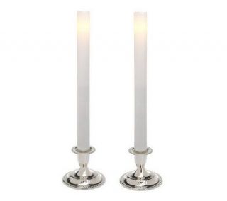 CandleImpressio S/2 9Flameless Taper Candles with Timer with Bases —