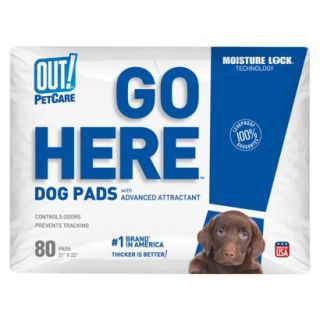 OUT PetCare Go Here Dog Pads 80 ct