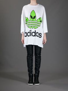 Adidas Originals By Jeremy Scott Oversize Alien Logo T shirt